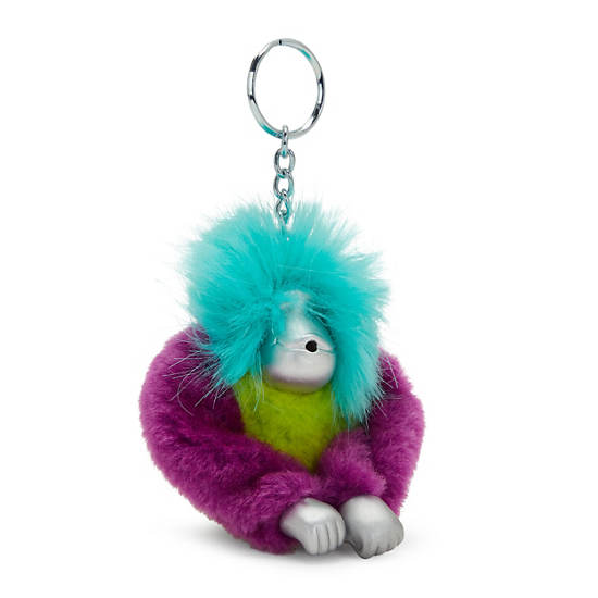 Kipling Fun Hair Sven Monkey Keychain Accessories Green Hair | CA 1941UZ